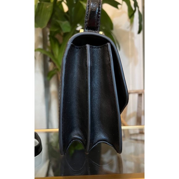 ♦️♦️ TORY BURCH AUTHENTIC BLACK PATENT LEATHER JULIETTE HANDBAG ♦️♦️ - Picture 8 of 15